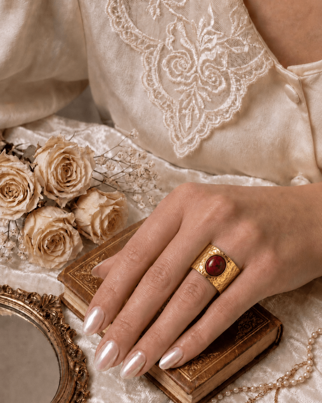 👑 خاتم الحجر الملكي - Anna Jewelrys
